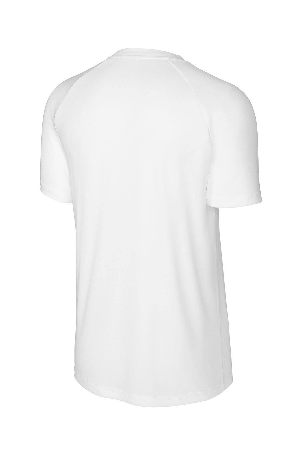 Rear View of White Sport-Tek PosiCharge Competitor 2-Button Henley ST359