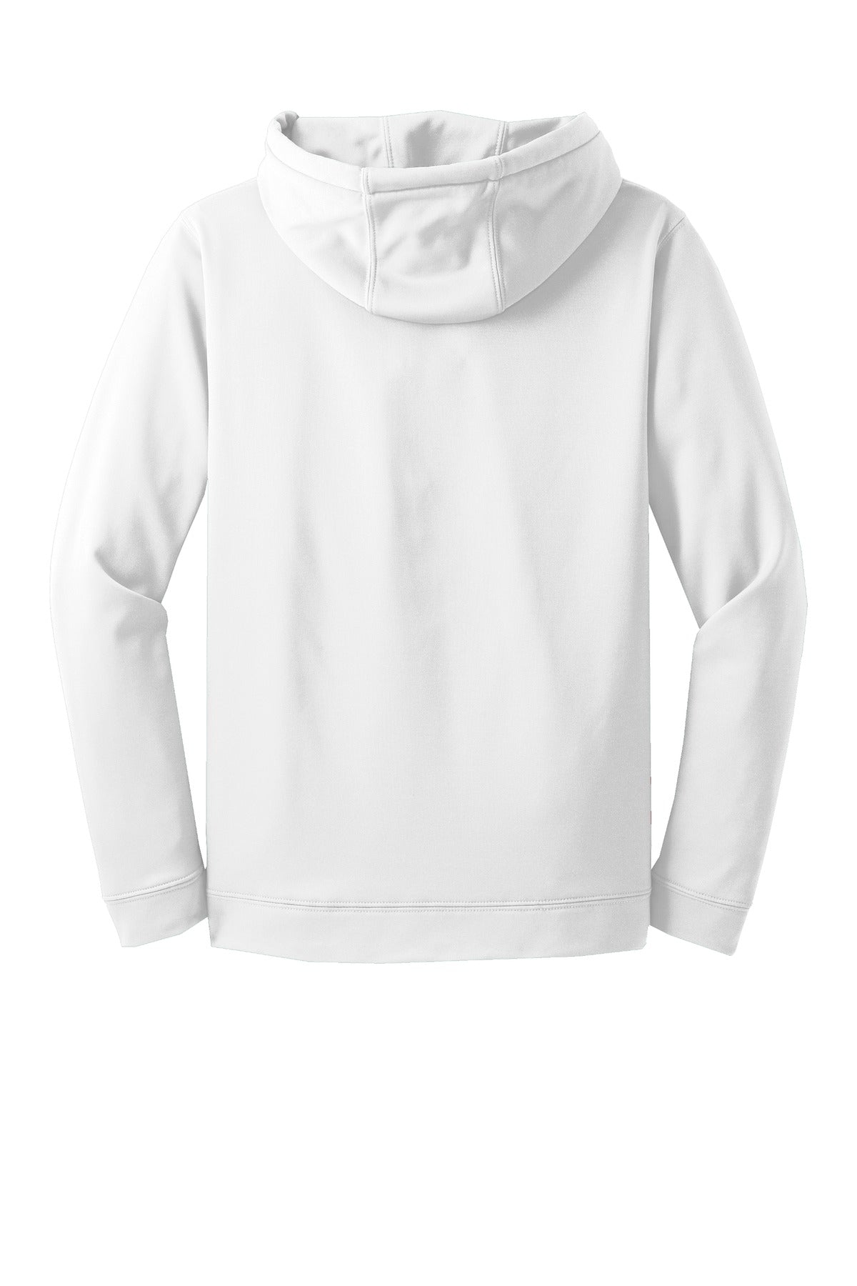 Rear View of White Sport-Tek Sport-Wick Fleece Hooded Pullover. F244