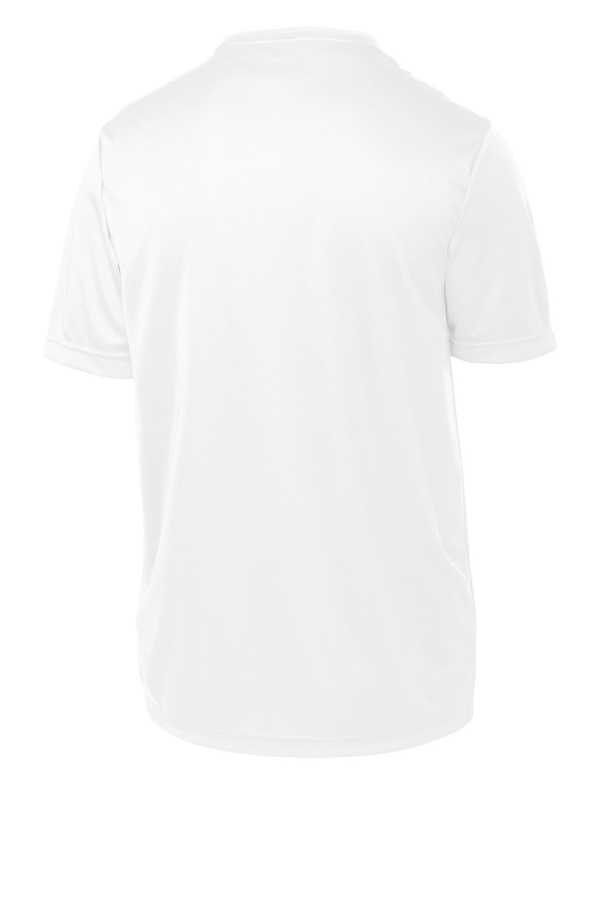Rear View of White Sport-Tek Youth PosiCharge Competitor Tee. YST350