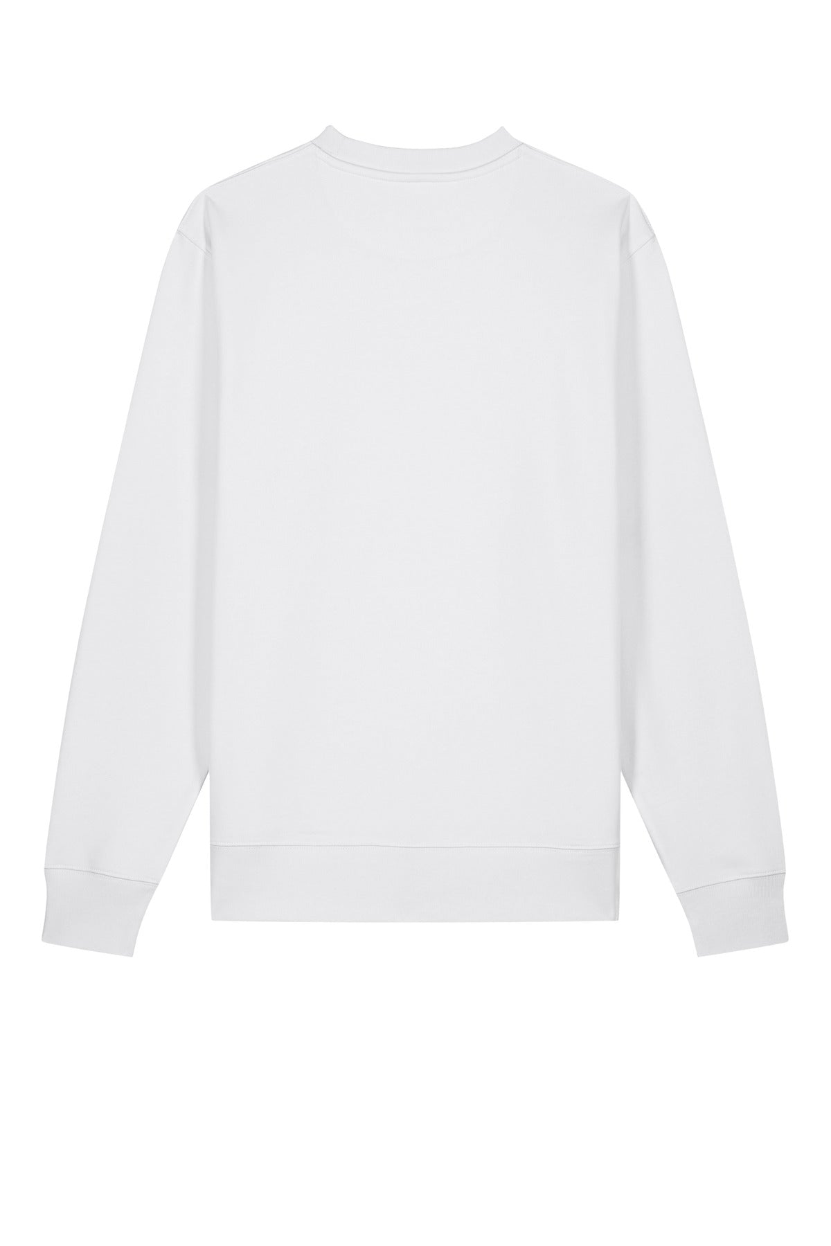 Rear View of White Stanley/Stella Unisex Changer 2.0 Crewneck Sweatshirt SXU004