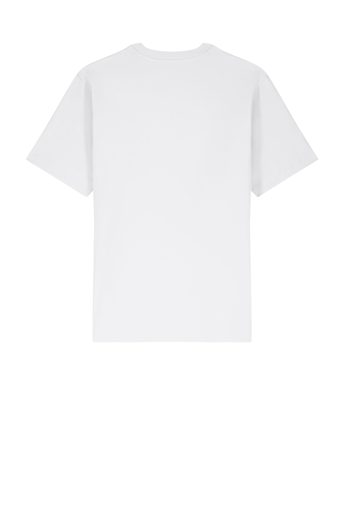 Rear View of White Stanley/Stella Unisex Freestyler Heavyweight Tee SXU018