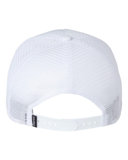 Rear View of White/ White/ Navy The Rabble Rouser Cap - 5055