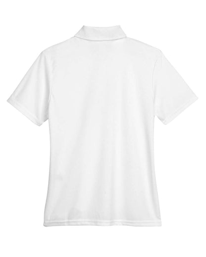 Rear View of White Women's Origin Performance Piqué Polo - 78181