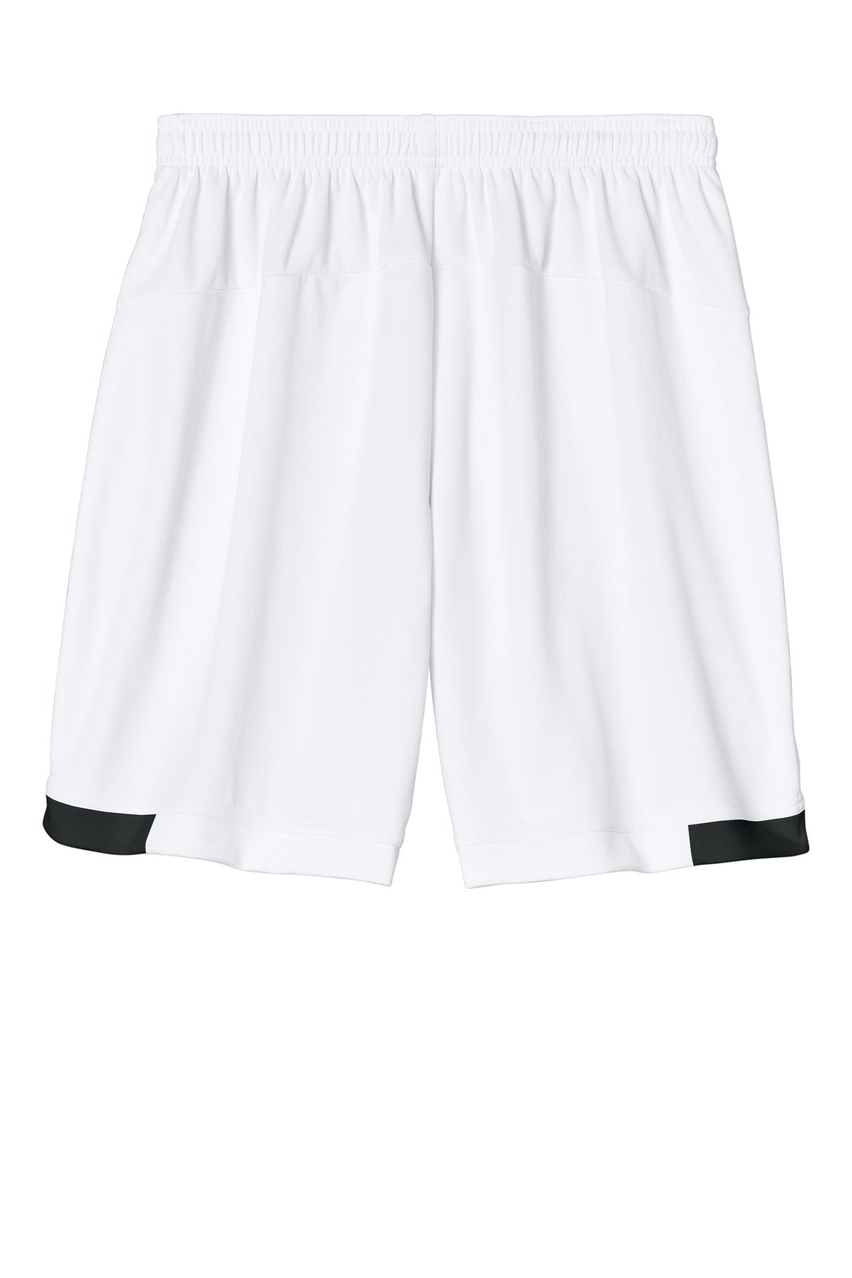 Rear View of White/Blk Sport-Tek Club 7" Short ST442