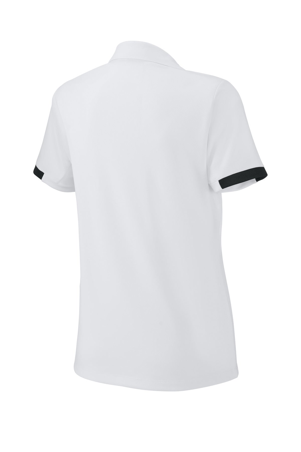 Rear View of White/Blk Sport-Tek Women's Club Colorblock Polo LST444