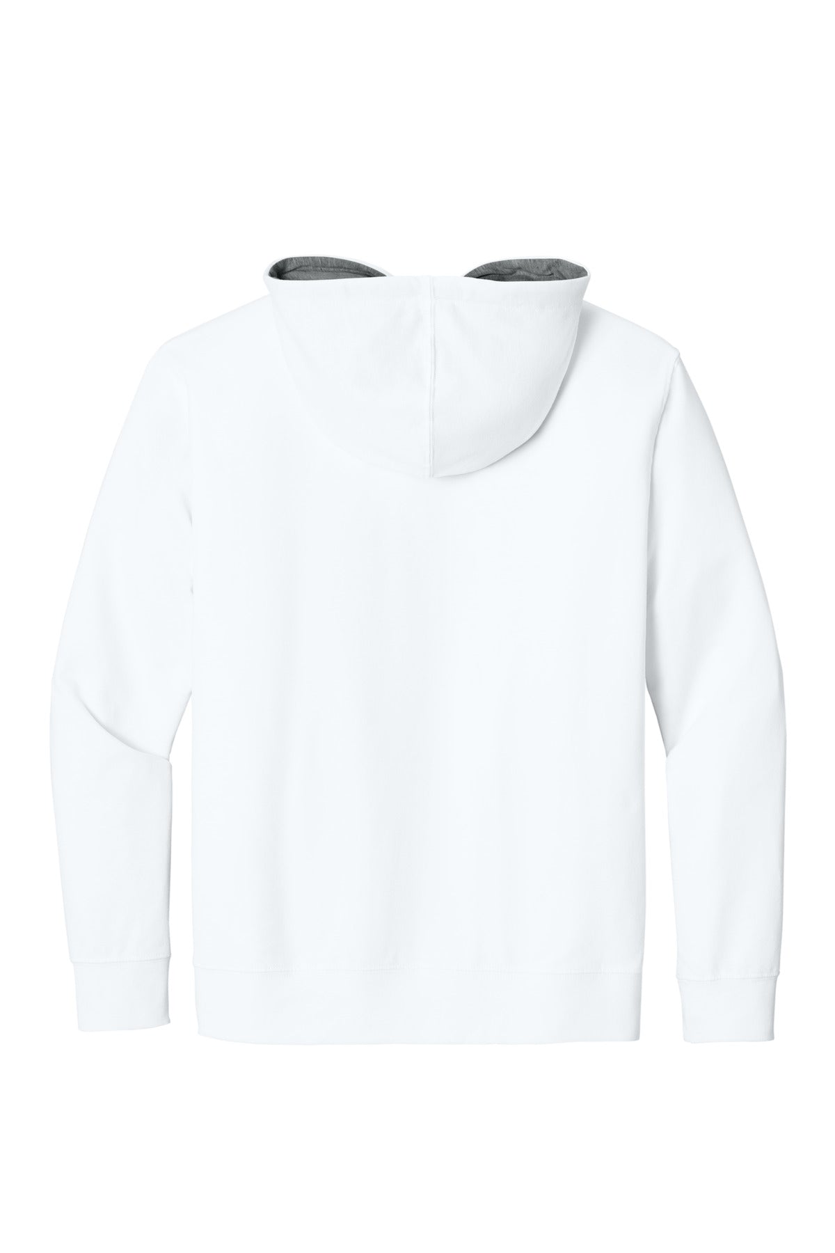 Rear View of Wht/HtGray Next Level Apparel Laguna Hoodie NL9301