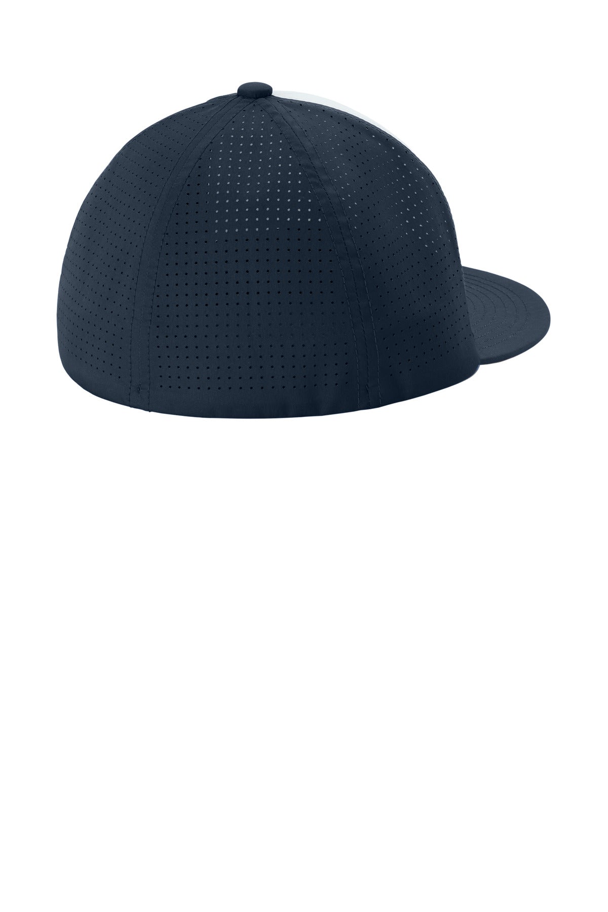 Rear View of Wh/TNv/TNv Sport-Tek Pro-Cut Stretch-Tek Cap STC64