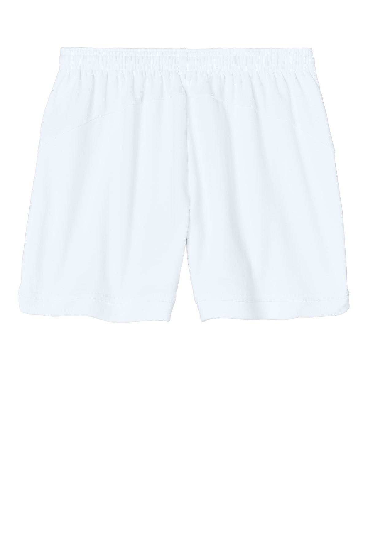 Rear View of Wht/Wht Sport-Tek Women's Club 5" Short LST442