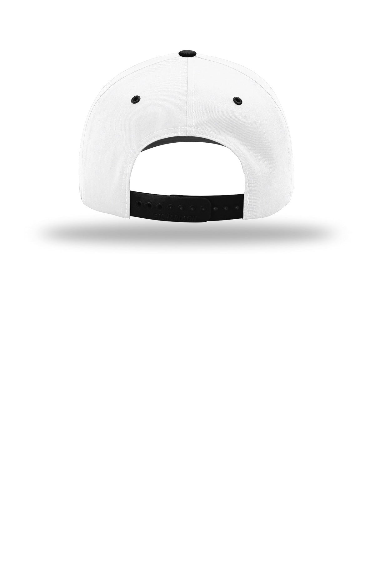 Rear View of Wht/Wht/Bk Richardson Pro Twill Snapback 212