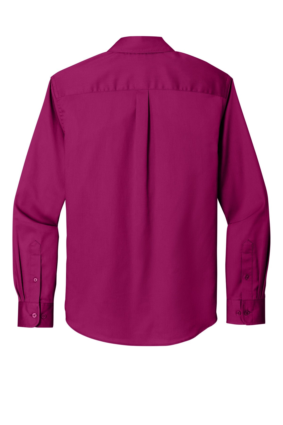 Rear View of WildBerry Port Authority Long Sleeve SuperPro React Twill Shirt. W808