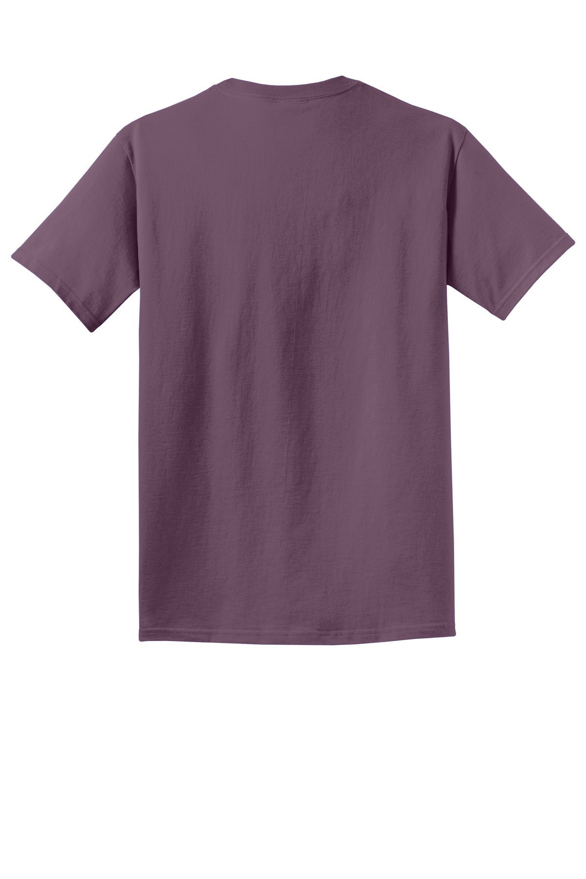 Rear View of Wineberry Port & Co Beach Wash Garment-Dyed Tee. PC099