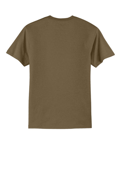 Rear View of WoodlandBr Port & Co Core Blend Tee. PC55