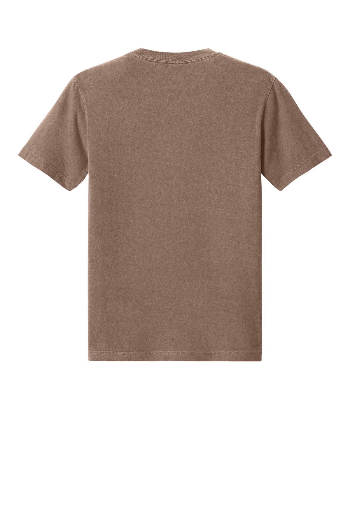 Rear View of WshdCocoa BELLA+CANVAS Unisex Heavyweight Garment-Dyed Tee BC4810GD