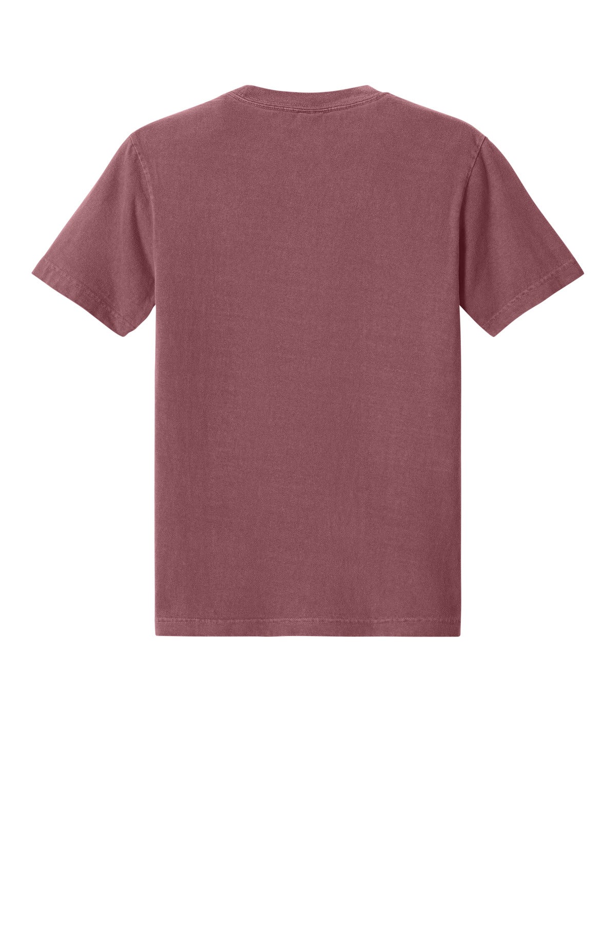 Rear View of WshdMaroon BELLA+CANVAS Unisex Heavyweight Garment-Dyed Tee BC4810GD