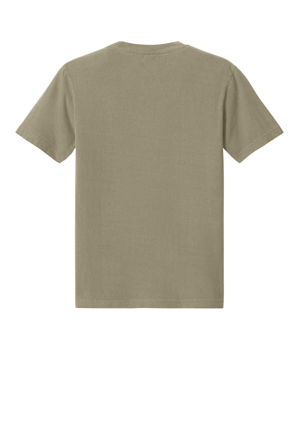 Rear View of WshdOlive BELLA+CANVAS Unisex Heavyweight Garment-Dyed Tee BC4810GD