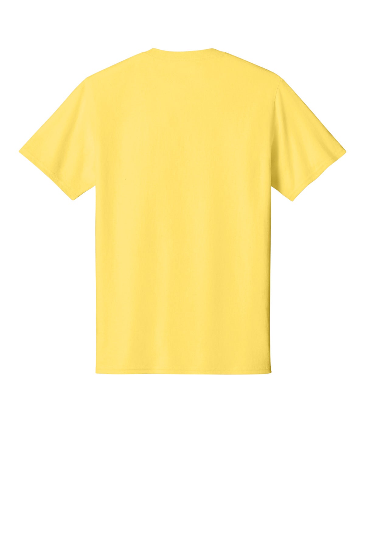 Rear View of Yellow Port & Co Core Cotton Tee. PC54