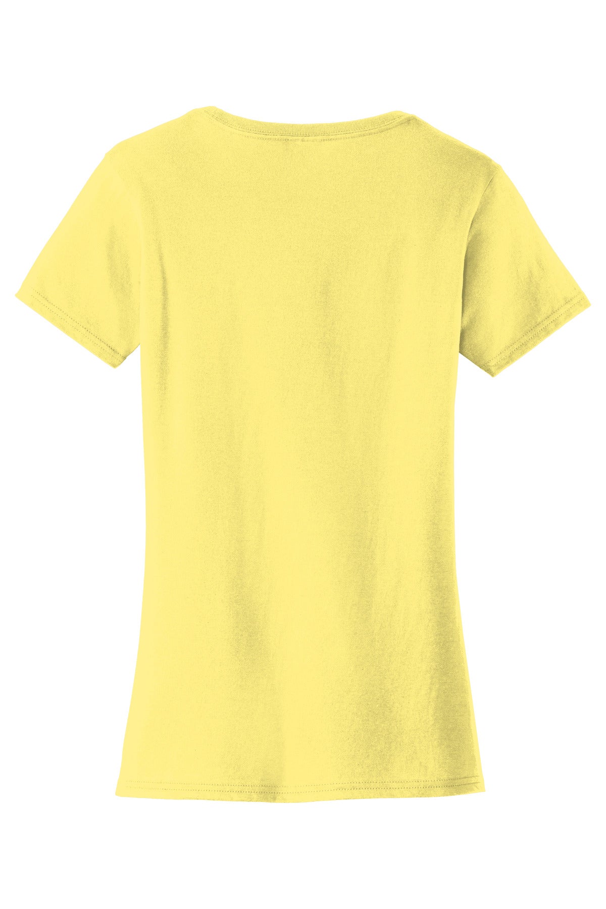 Rear View of Yellow Port & Co Women's Fan Favorite Tee. LPC450