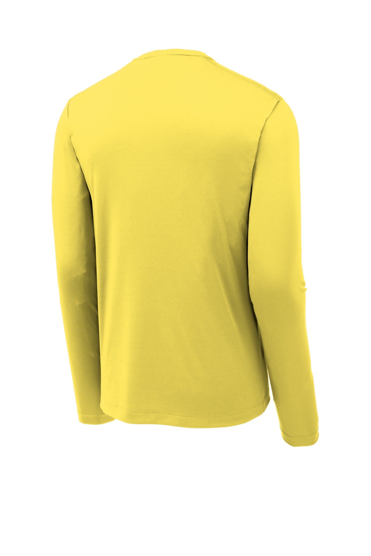 Rear View of Yellow Sport-Tek Posi-UV Pro Long Sleeve Tee. ST420LS