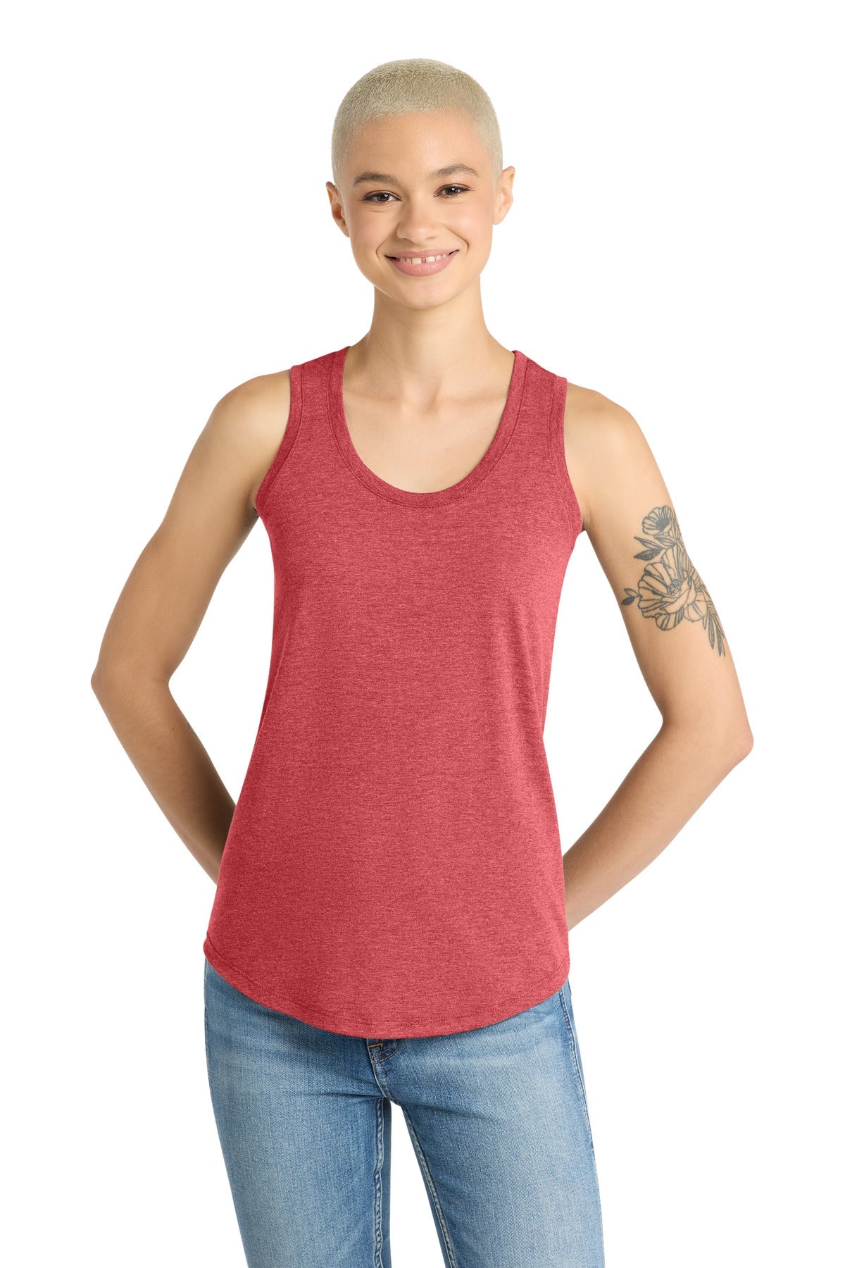Red Frost District Women's Perfect Tri Racerback Tank. DM138L