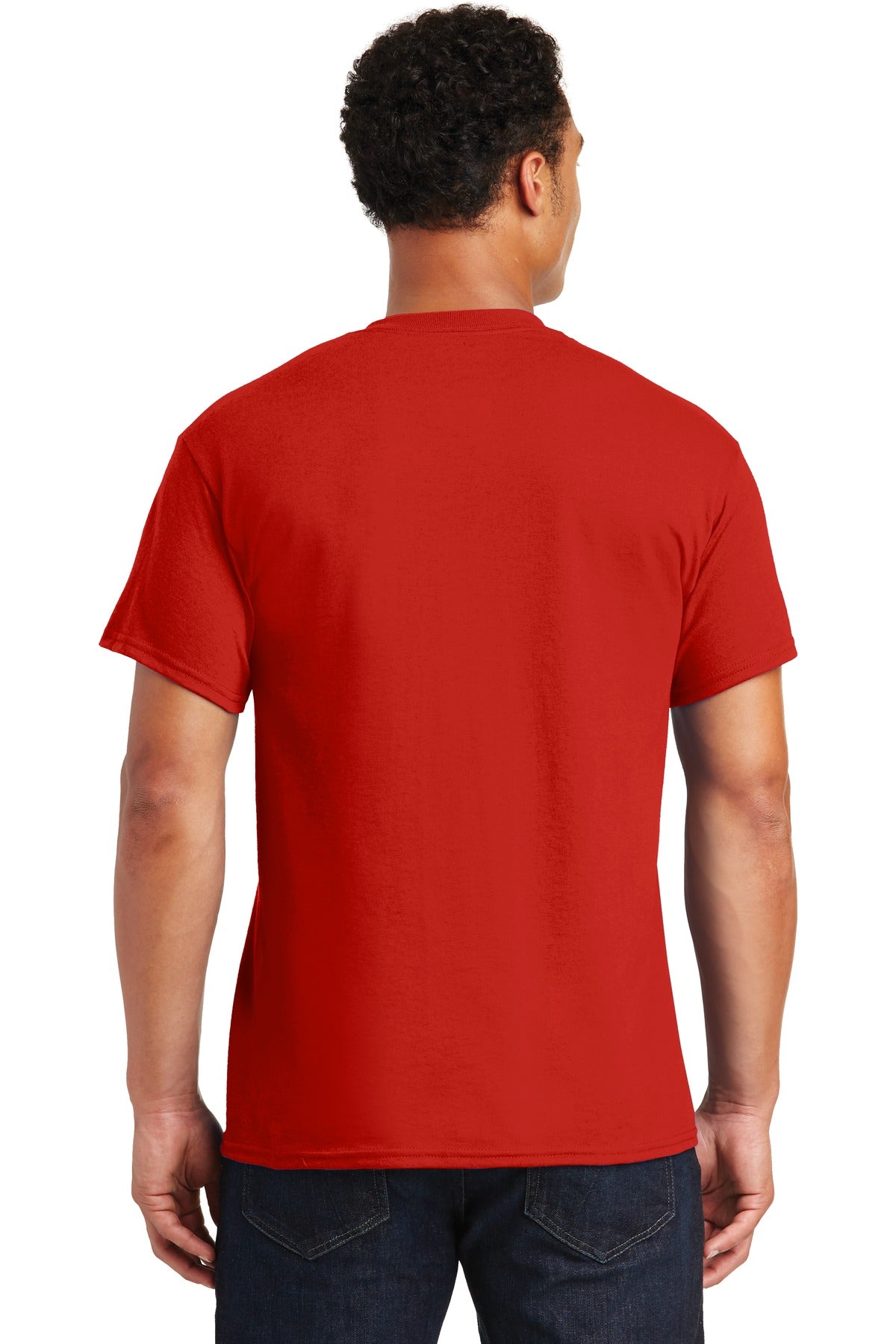 Red Gildan DryBlend 50 Cotton/50 Poly T-Shirt. 8000