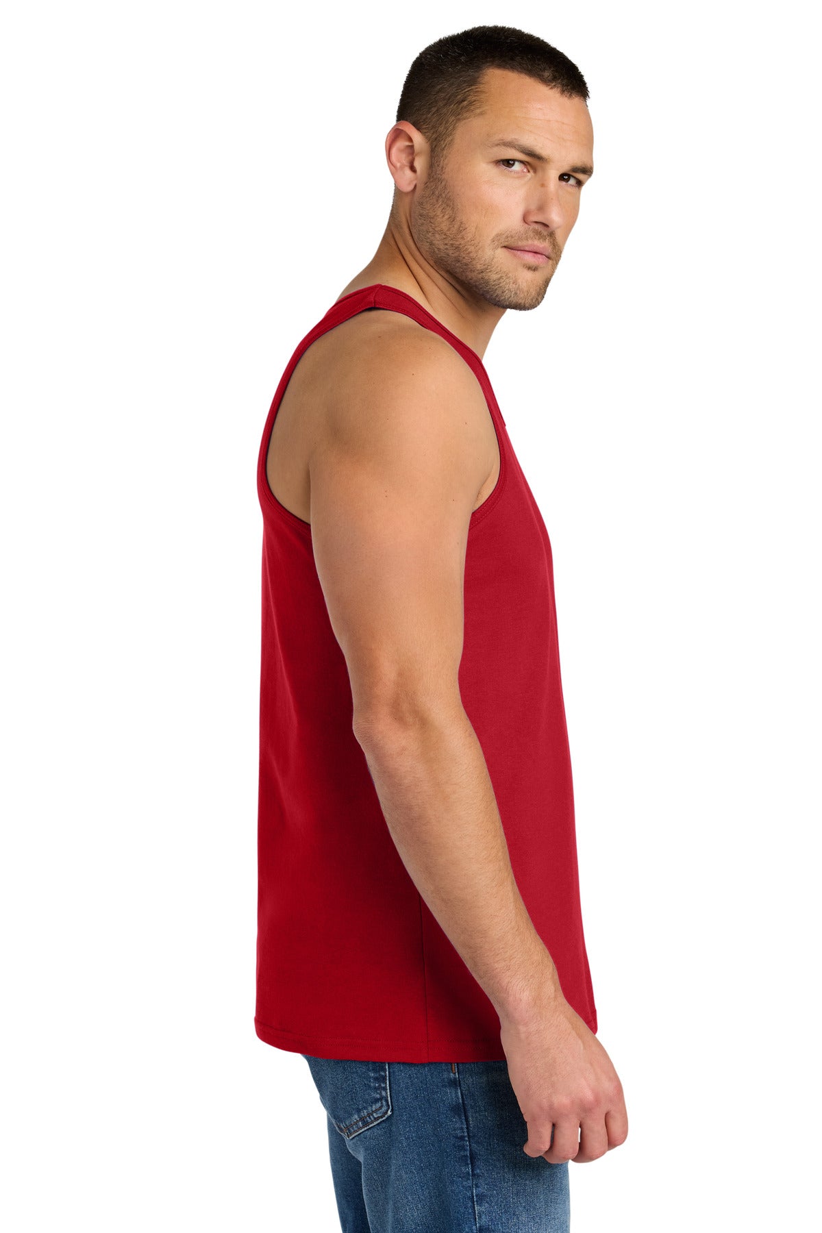 Red Gildan Heavy Cotton Tank Top. G5200