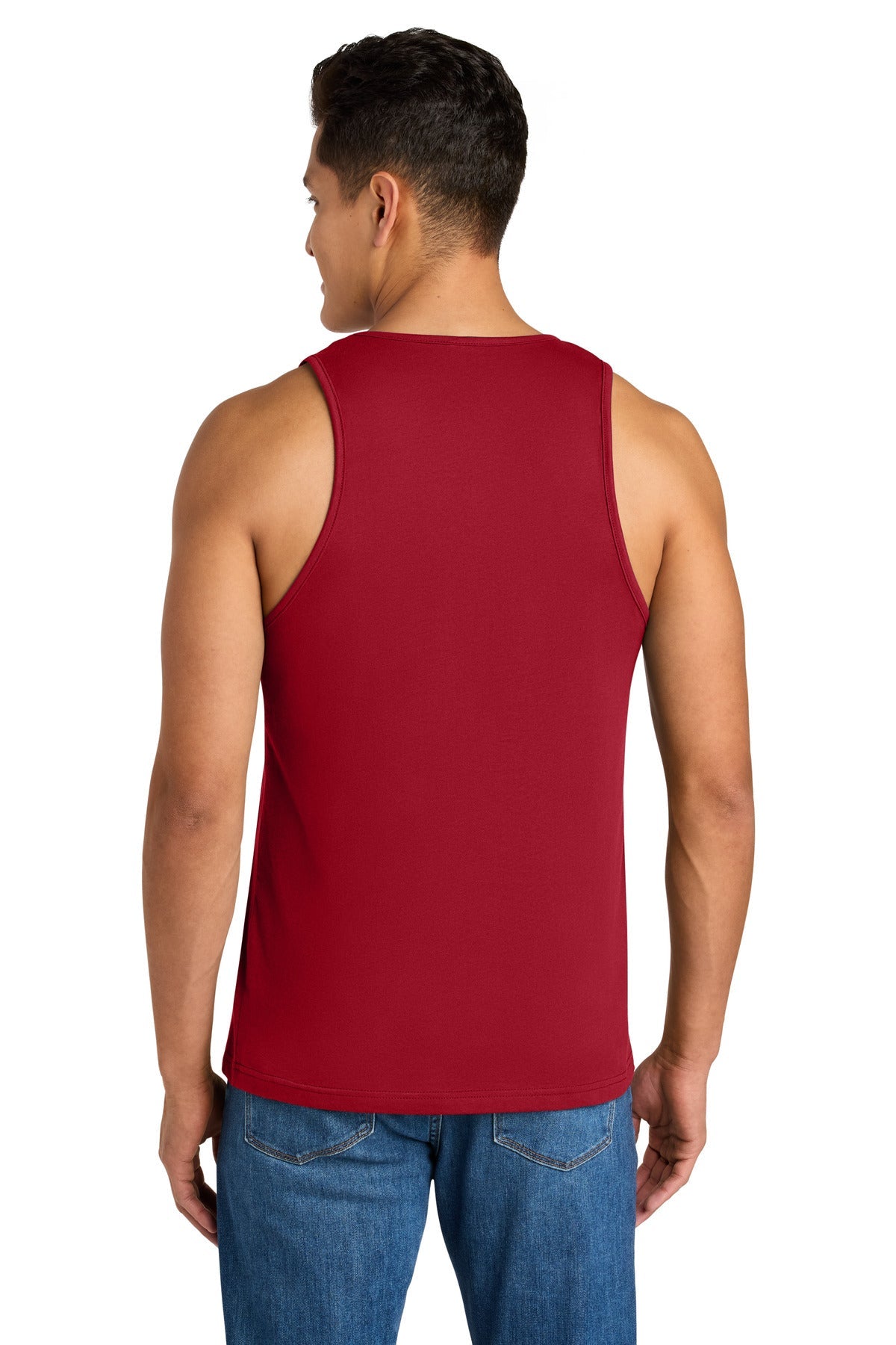 Red Next Level Apparel Cotton Muscle Tank NL3633