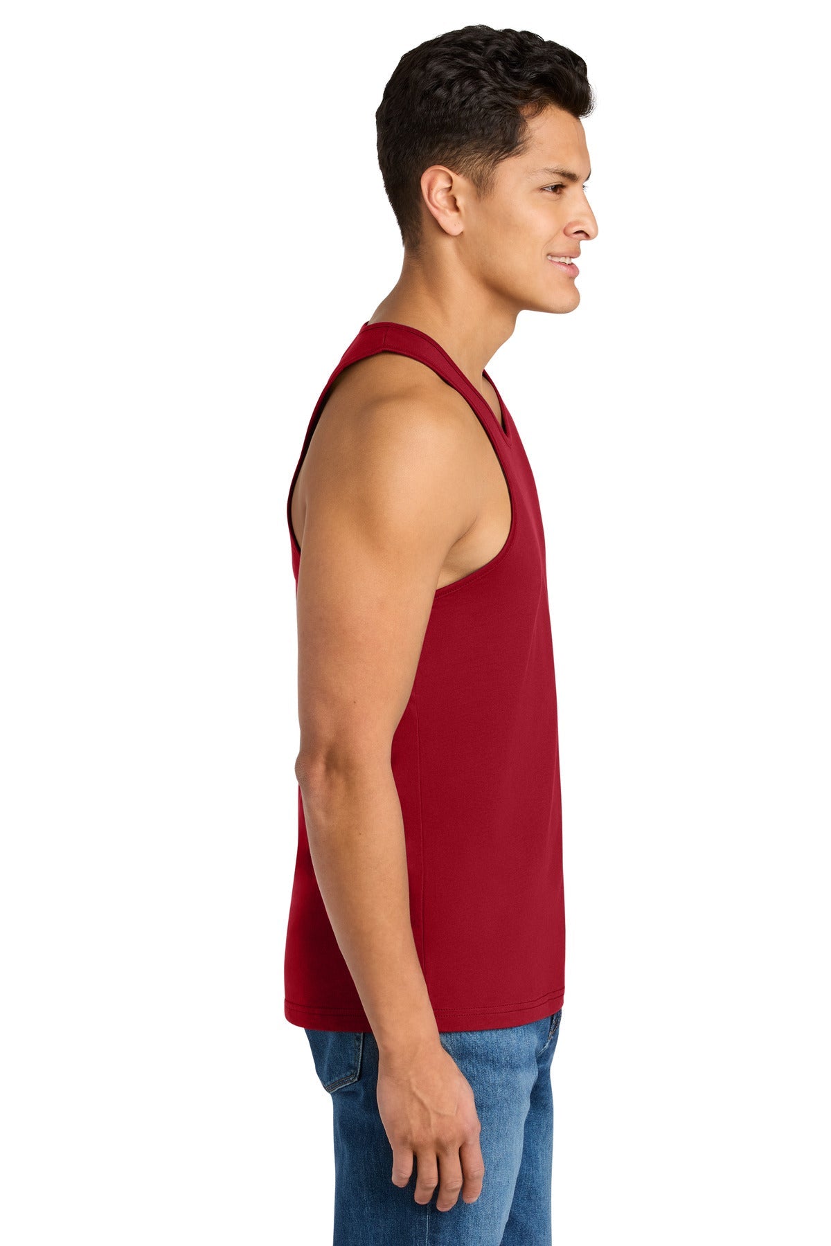 Red Next Level Apparel Cotton Muscle Tank NL3633