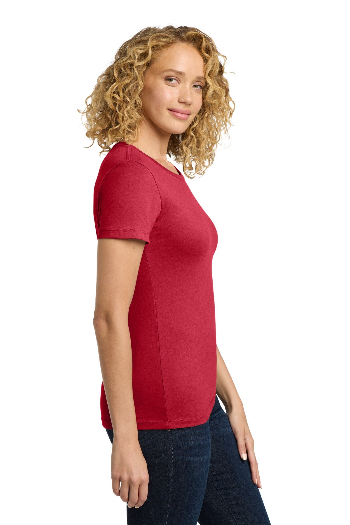 Red Next Level Apparel Women's Cotton Tee. NL3900
