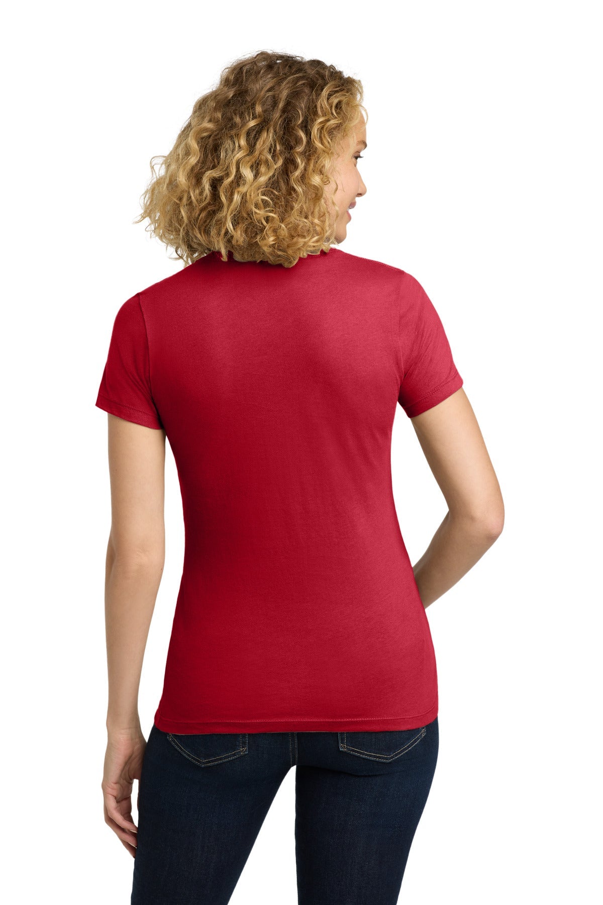 Red Next Level Apparel Women's Cotton Tee. NL3900