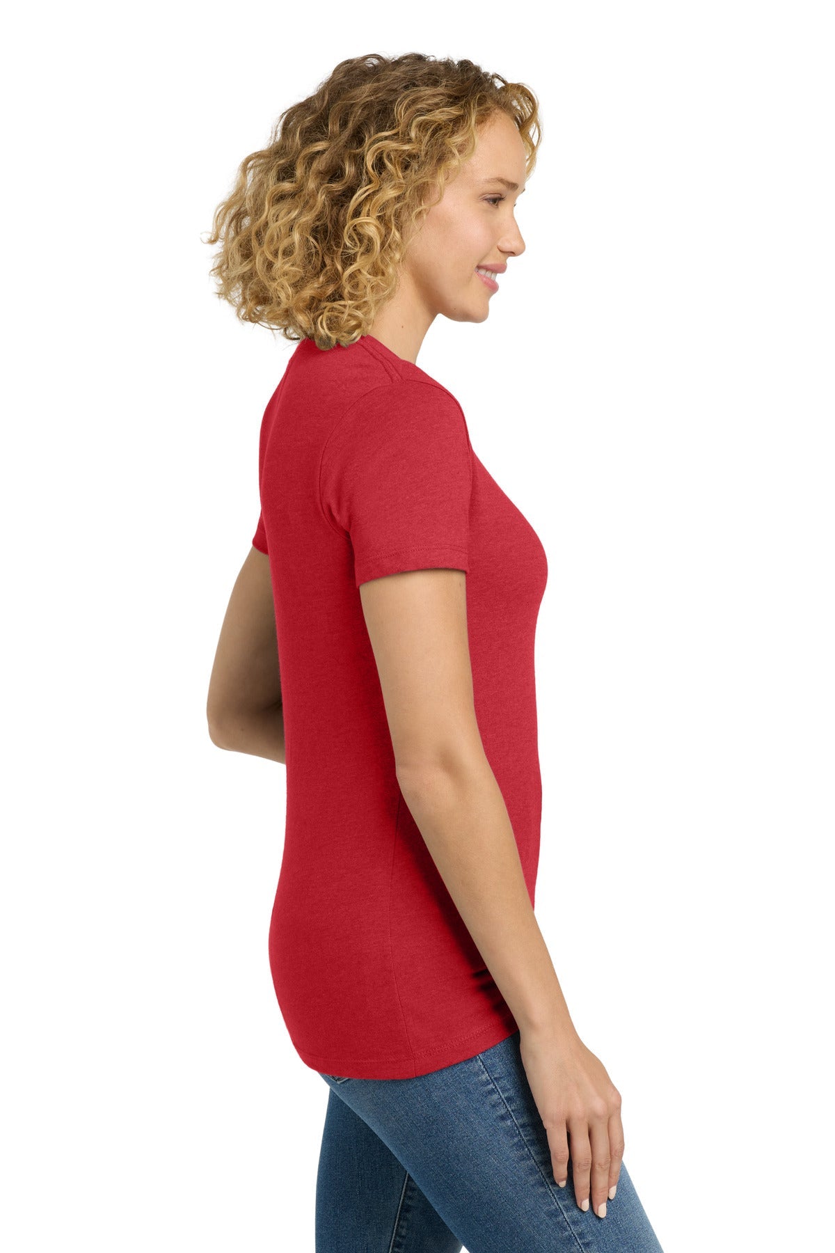 Red Next Level Apparel Women's CVC Tee. NL6610