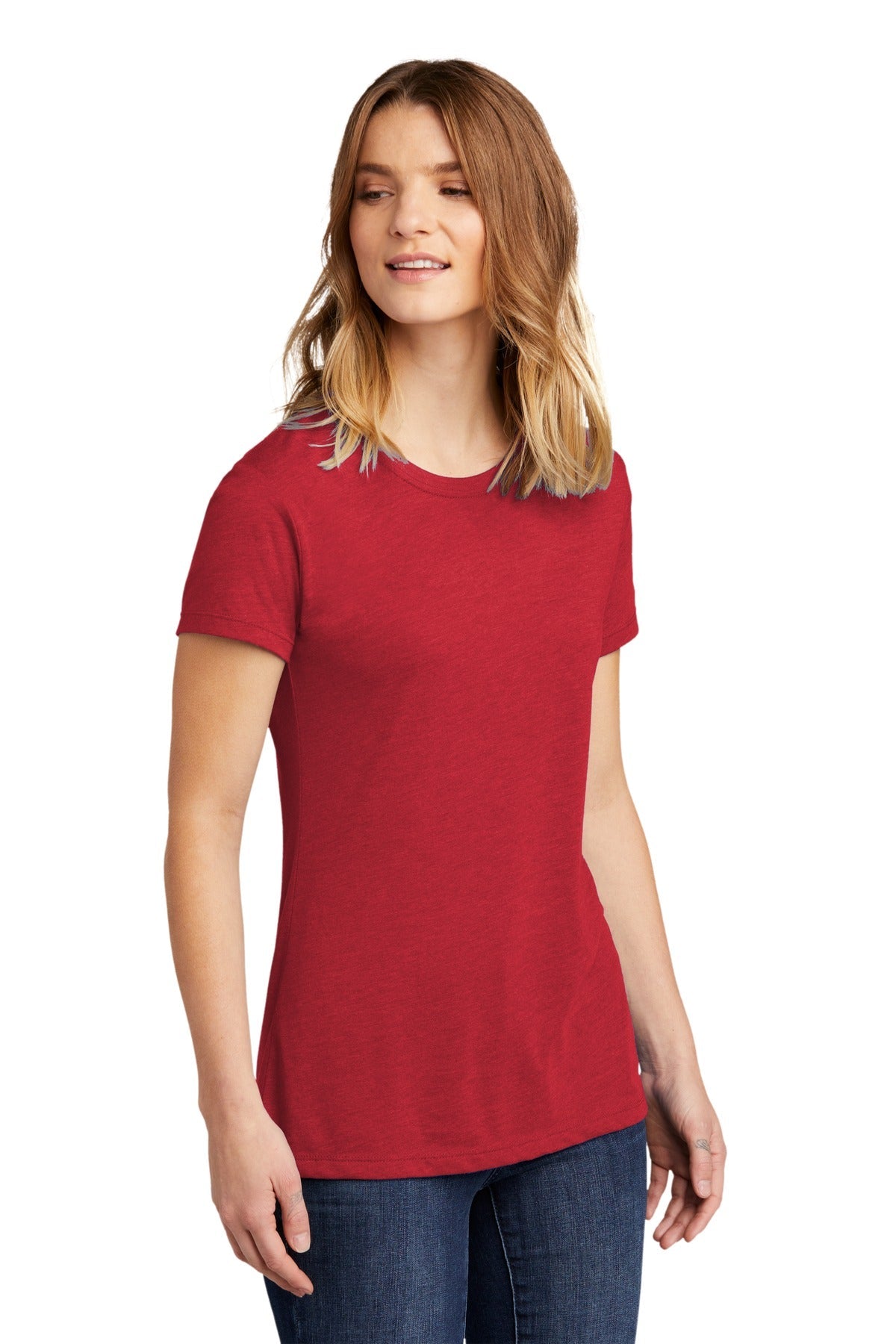Red Next Level Apparel Women's CVC Tee. NL6610