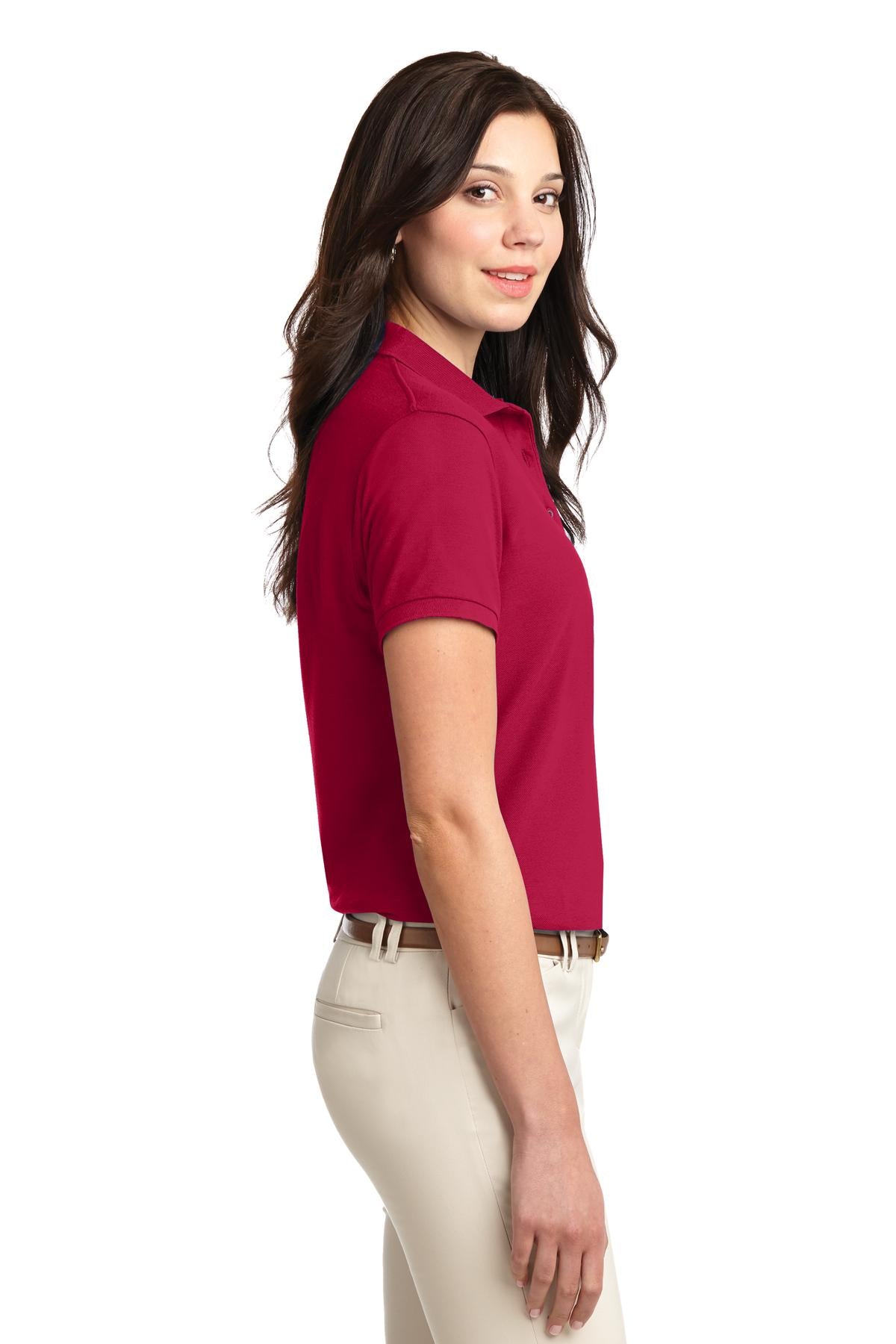 Red Port Authority Women's Silk Touch Polo. L500