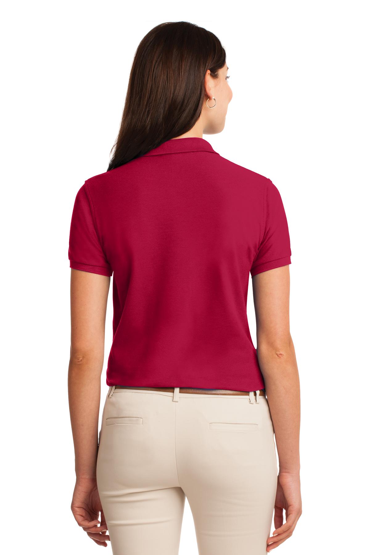 Red Port Authority Women's Silk Touch Polo. L500