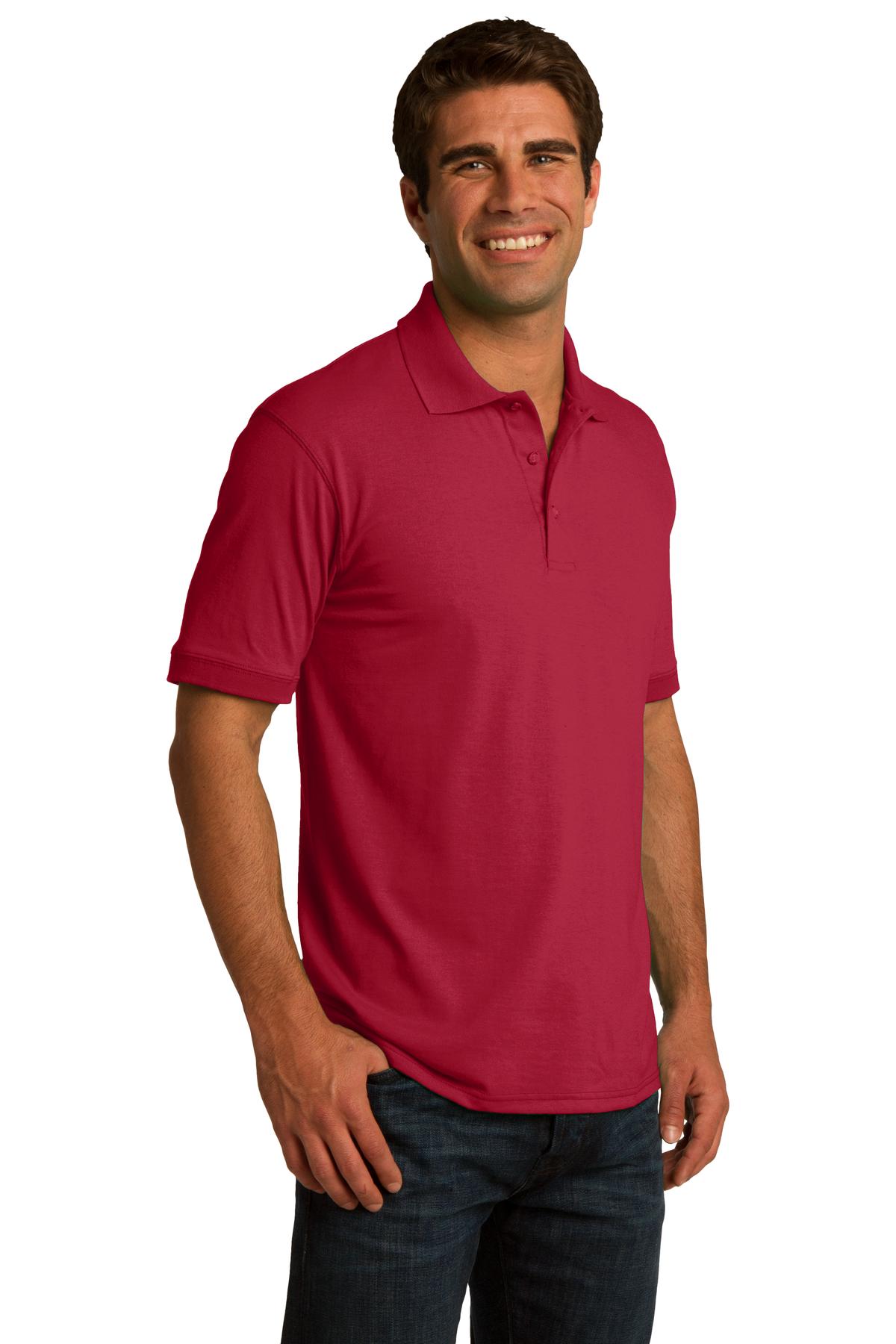 Red Port & Co Core Blend Jersey Knit Polo. KP55