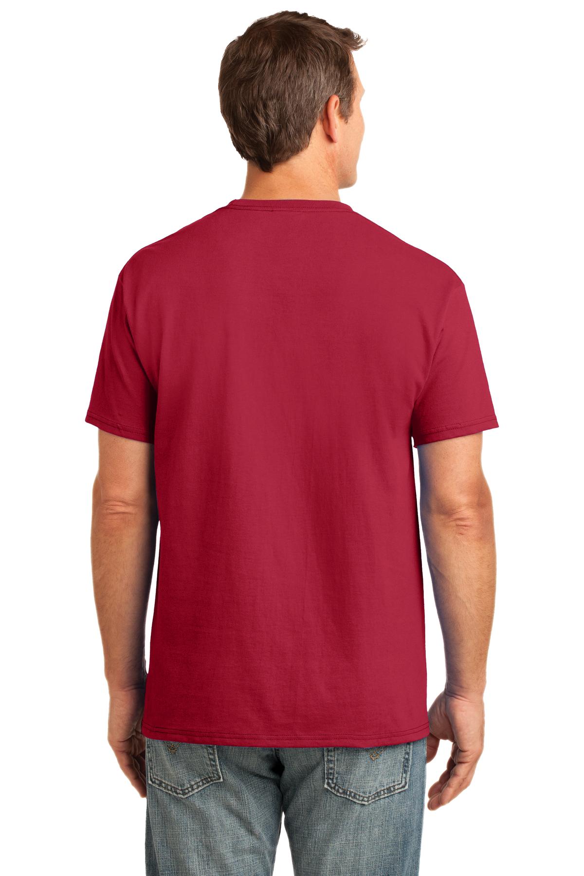 Red Port & Co Core Cotton Pocket Tee. PC54P