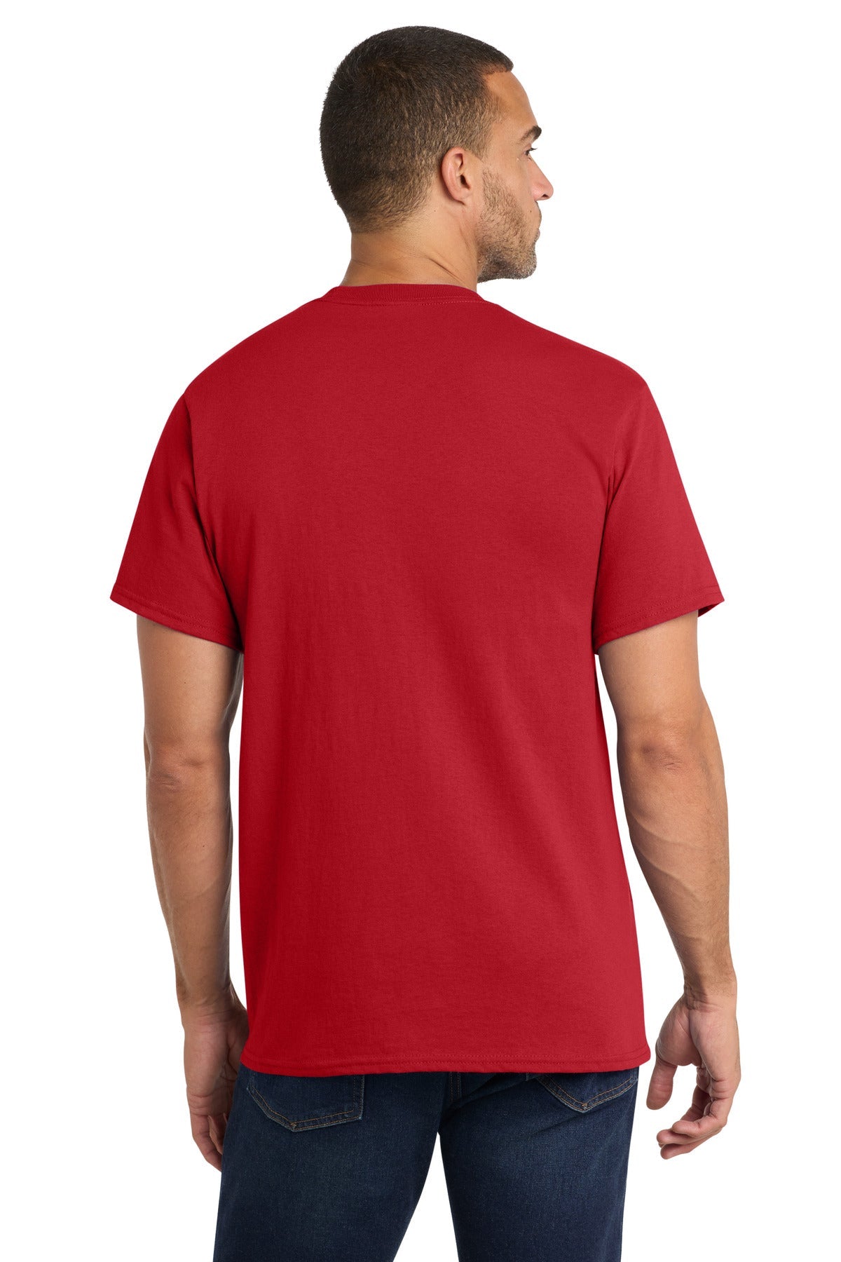 Red Port & Co Core Cotton Pocket Tee. PC54P