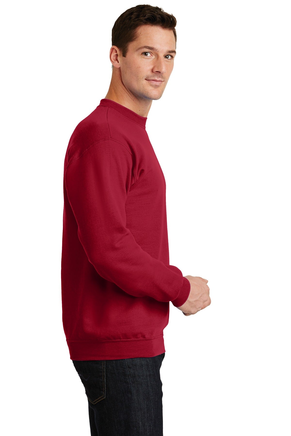 Red Port & Co Core Fleece Crewneck Sweatshirt. PC78