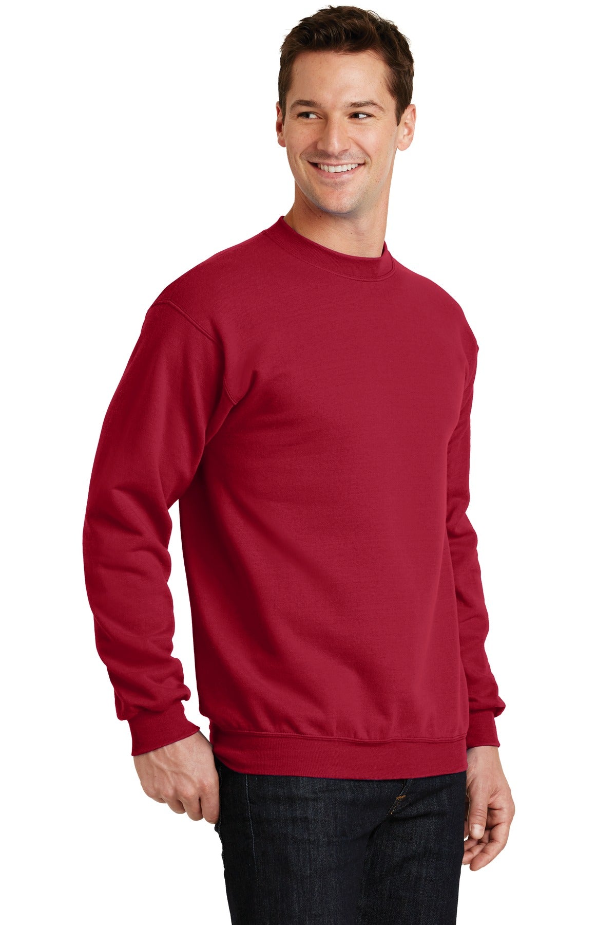 Red Port & Co Core Fleece Crewneck Sweatshirt. PC78