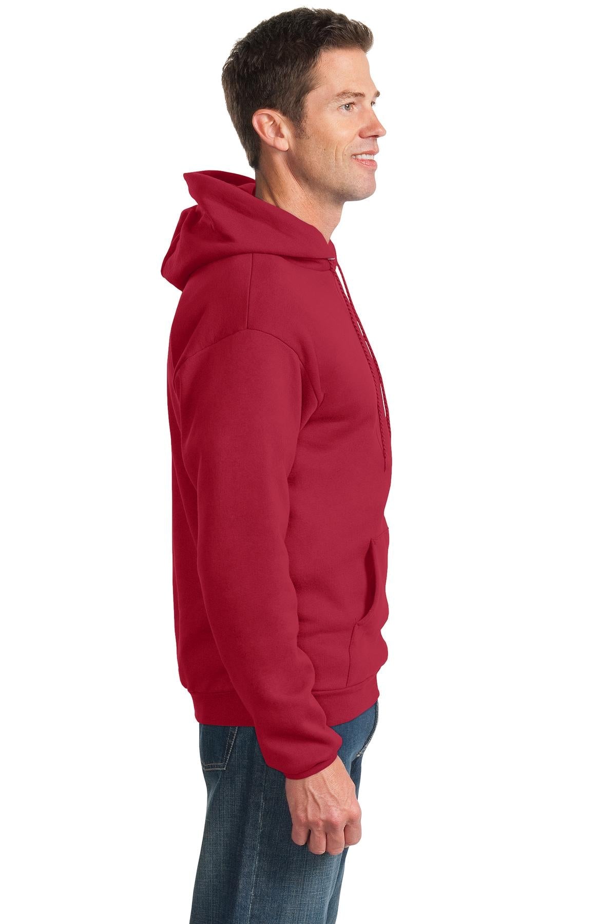 Red Port & Co Essential Fleece Pullover Hooded Sweatshirt. PC90H