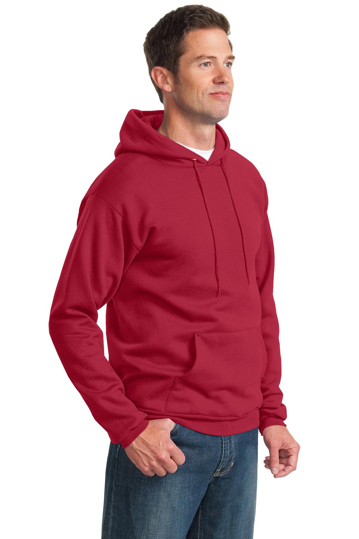Red Port & Co Essential Fleece Pullover Hooded Sweatshirt. PC90H