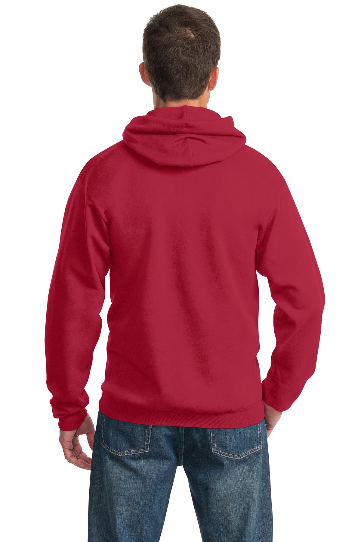 Red Port & Co Essential Fleece Pullover Hooded Sweatshirt. PC90H