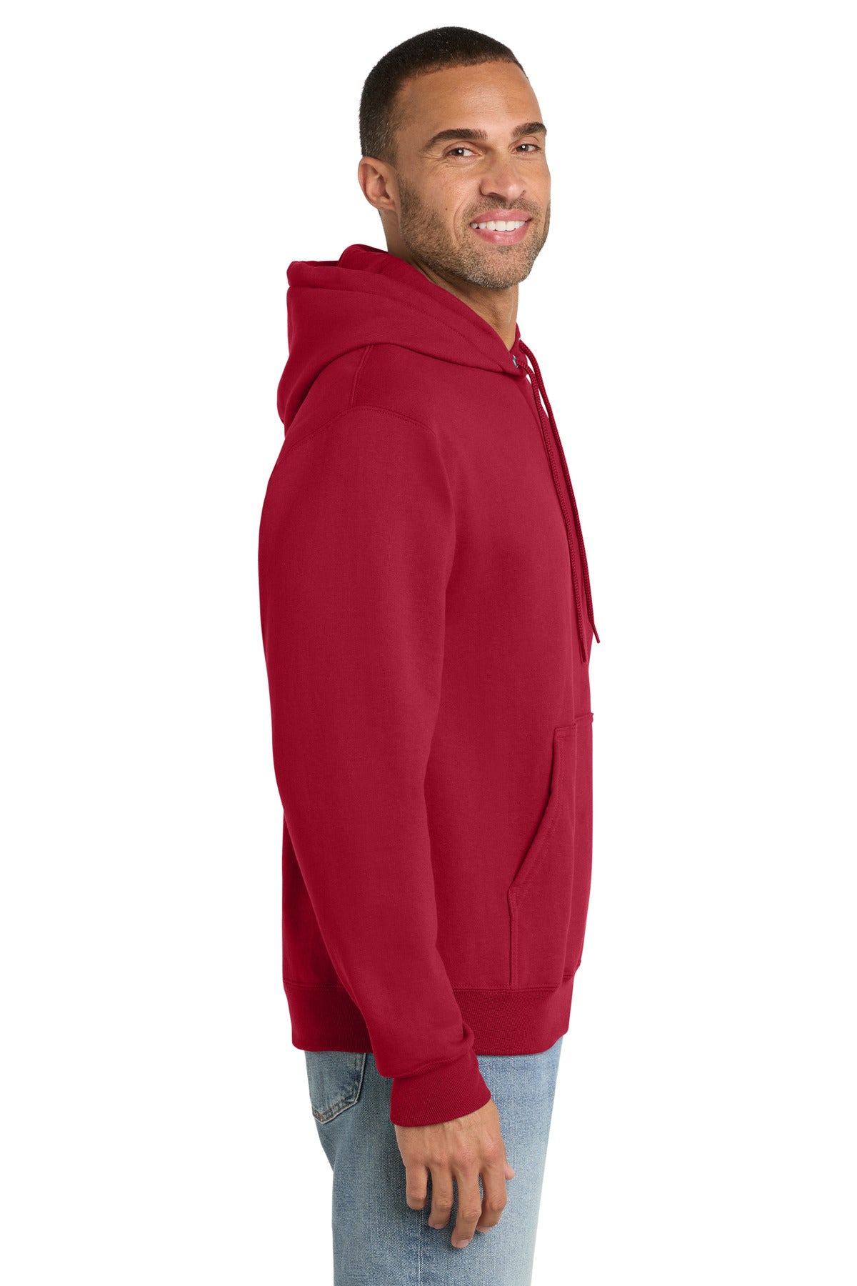 Red Port & Co Essential Fleece Pullover Hooded Sweatshirt. PC90H