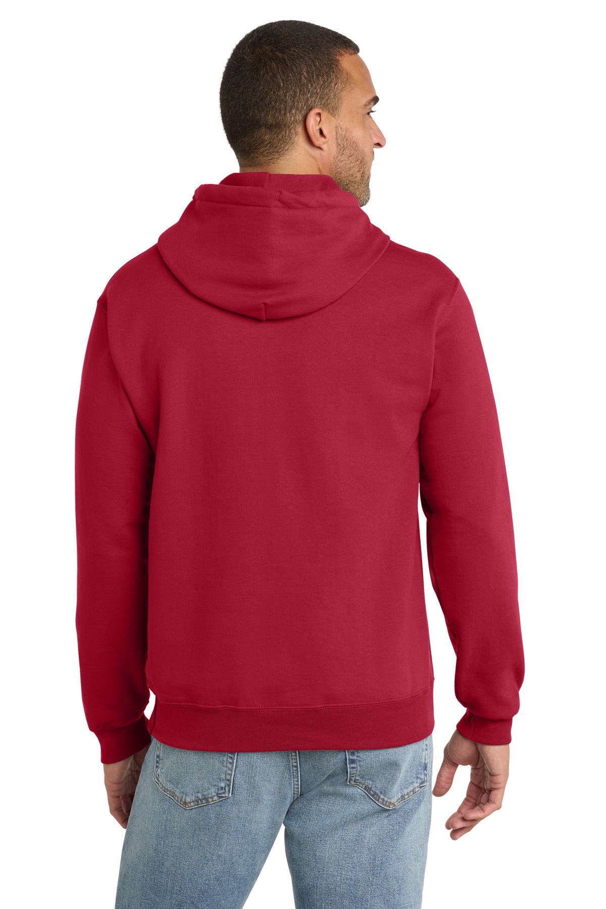 Red Port & Co Essential Fleece Pullover Hooded Sweatshirt. PC90H