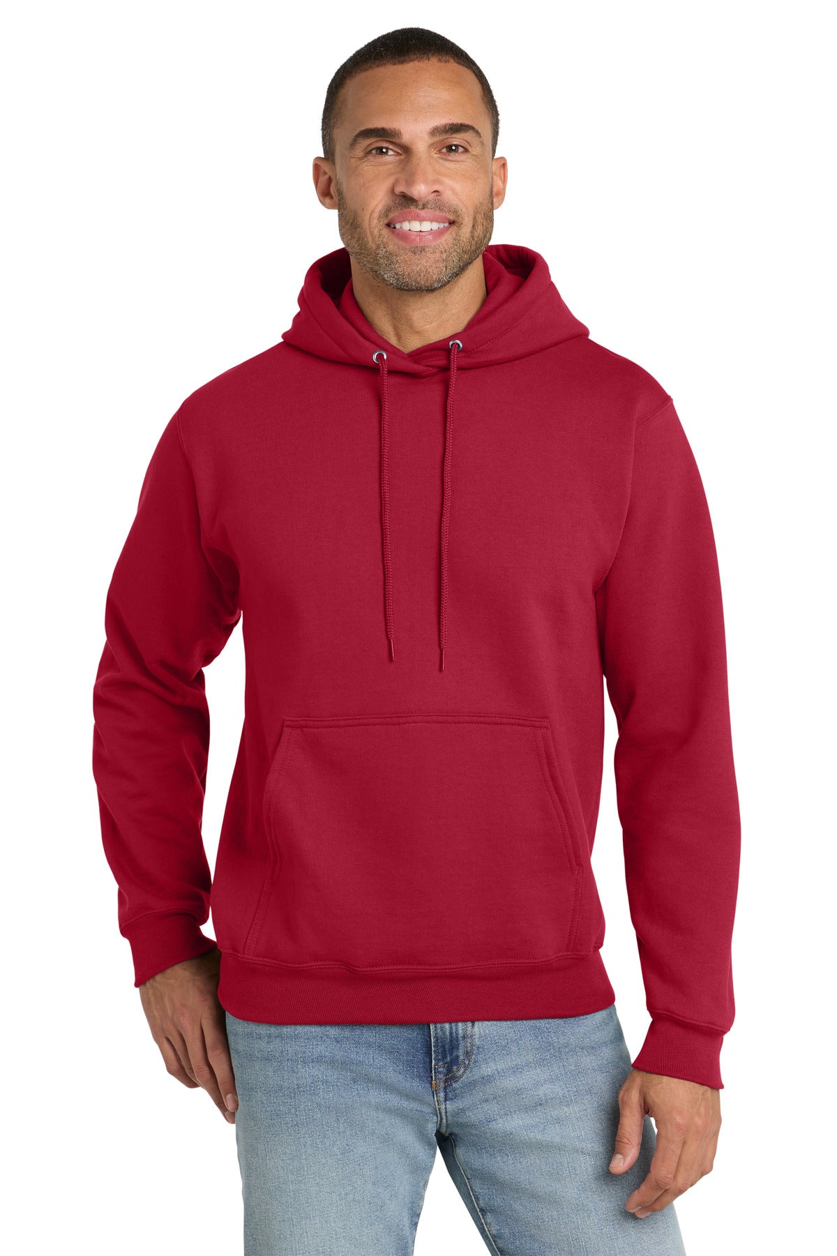 Red Port & Co Essential Fleece Pullover Hooded Sweatshirt. PC90H