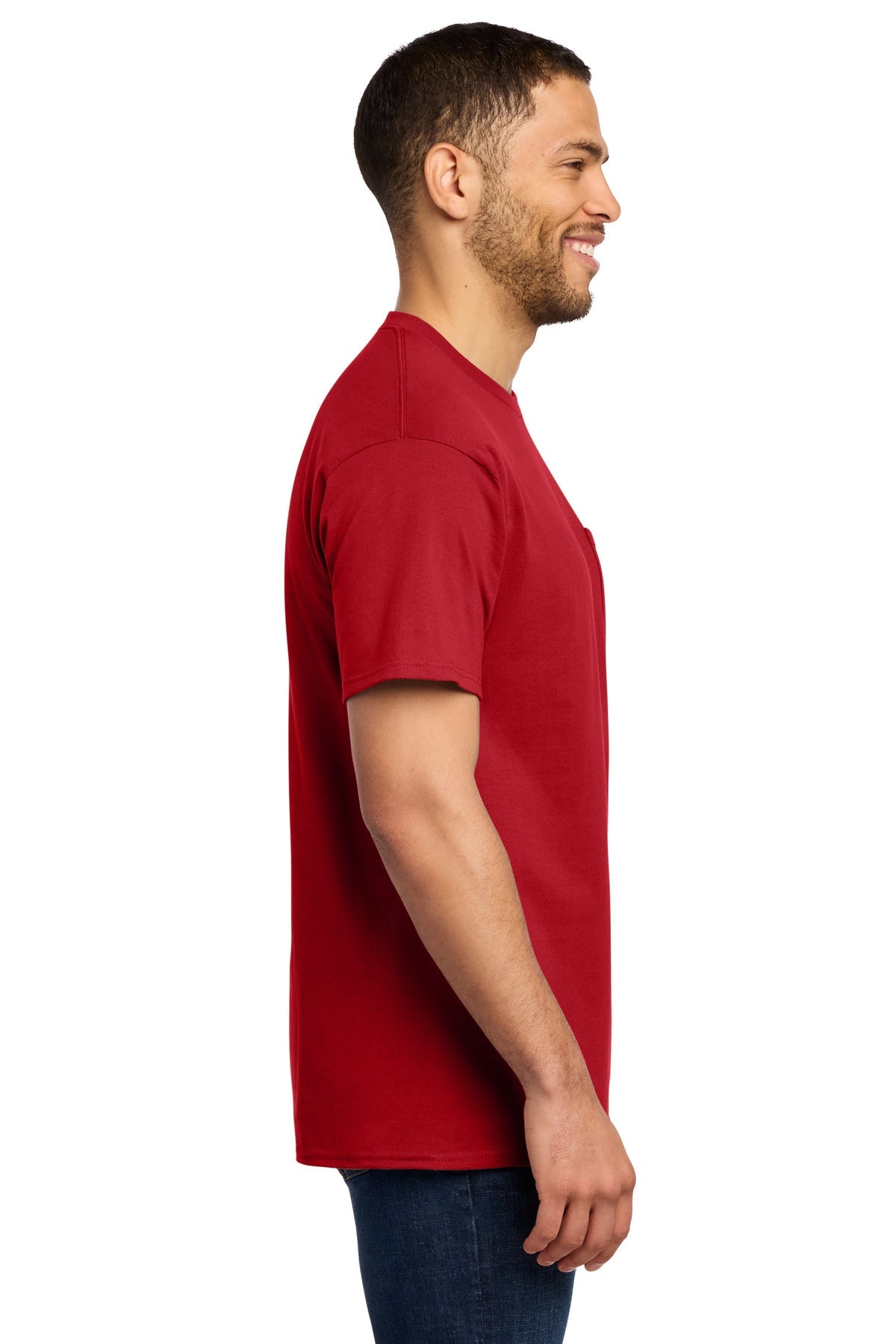 Red Port & Co Essential Pocket Tee. PC61P