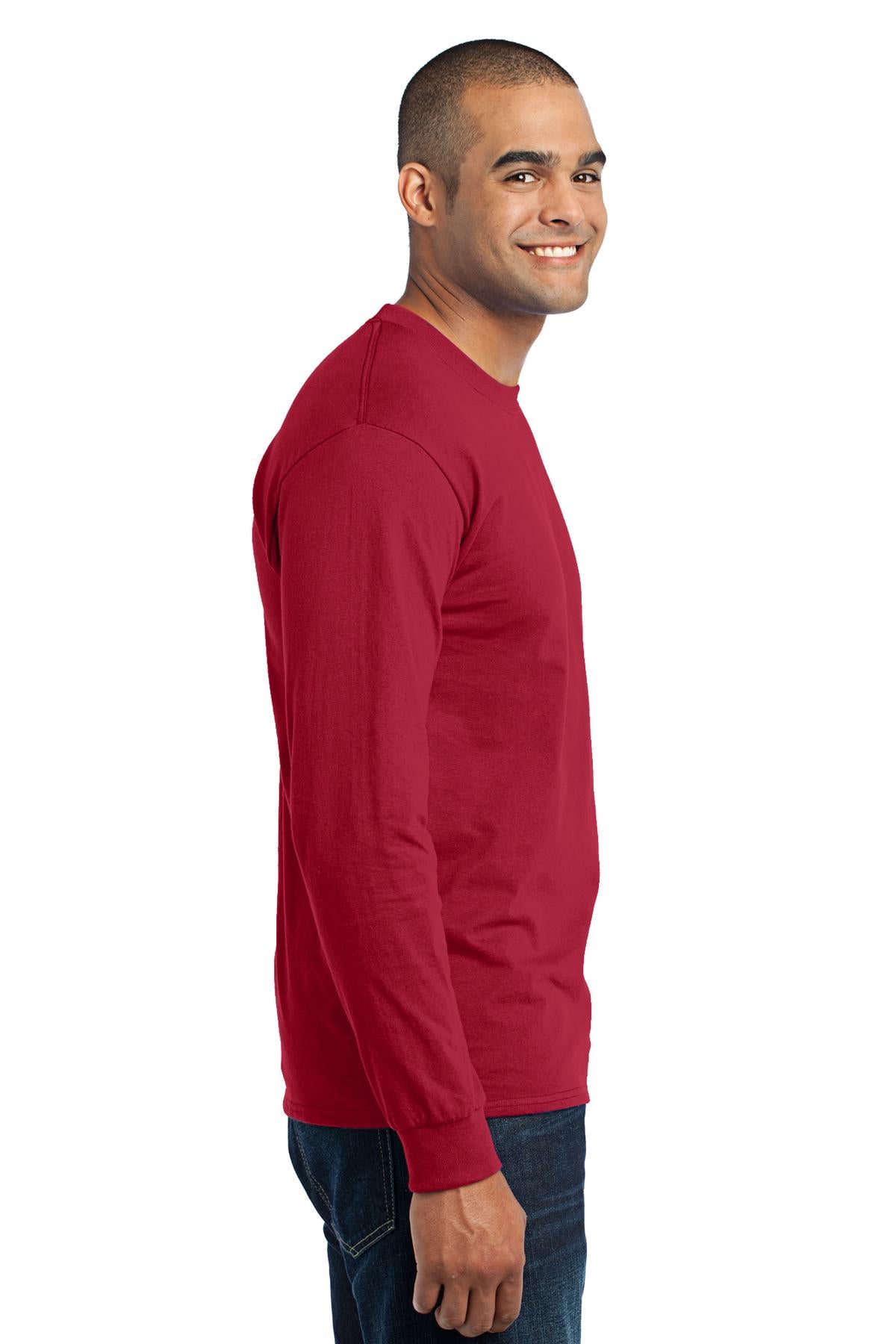 Red Port & Co Long Sleeve Core Blend Tee. PC55LS