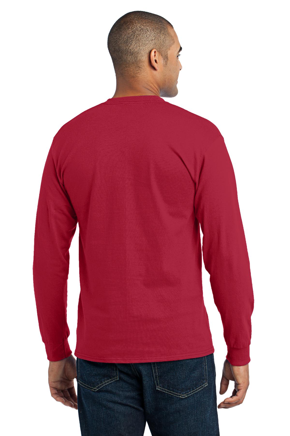 Red Port & Co Long Sleeve Core Blend Tee. PC55LS