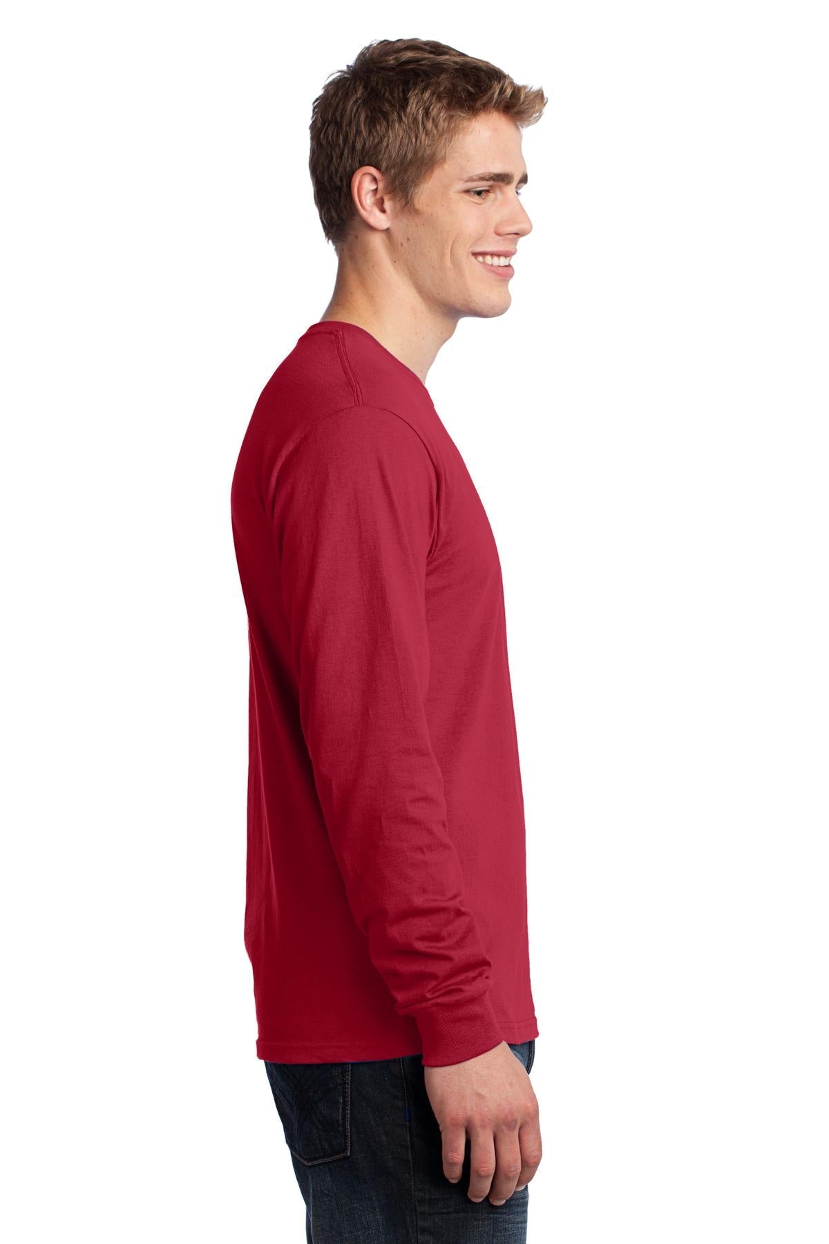Red Port & Co Long Sleeve Core Cotton Tee. PC54LS