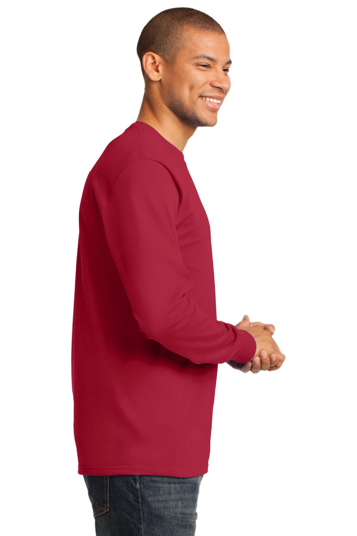 Red Port & Co Long Sleeve Essential Tee. PC61LS