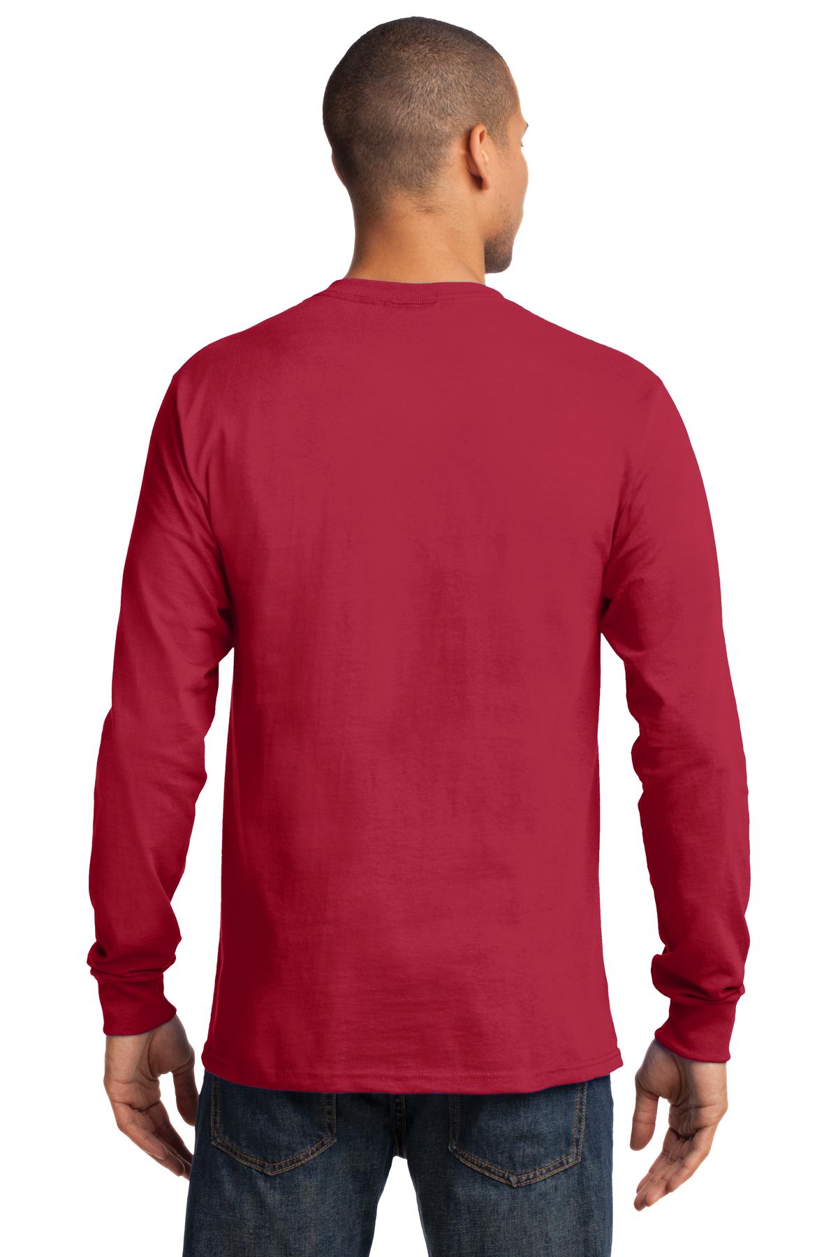 Red Port & Co Long Sleeve Essential Tee. PC61LS
